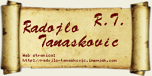 Radojlo Tanasković vizit kartica